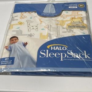 Halo Sleep Sack Baby Size 6-12 Months White Giraffe Sleeveless